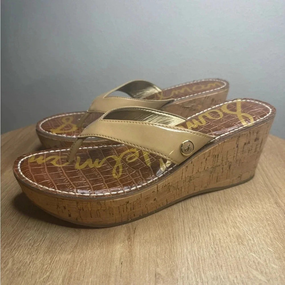 Sam Edelman Romy Platform Wedge Cork Sandal - Picture 2 of 12